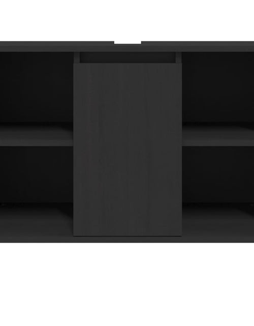 Загрузите изображение в средство просмотра галереи, Dulap de chiuvetă, negru, 80x33x60 cm, lemn prelucrat - Lando
