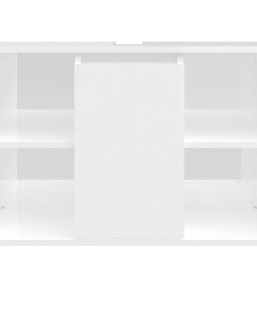 Загрузите изображение в средство просмотра галереи, Dulap de chiuvetă, alb extralucios, 80x33x60 cm, lemn prelucrat Lando - Lando
