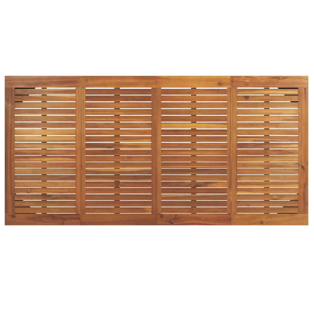 Masă grădină picioare formă ac de păr 180x90x75 cm, lemn acacia - Lando