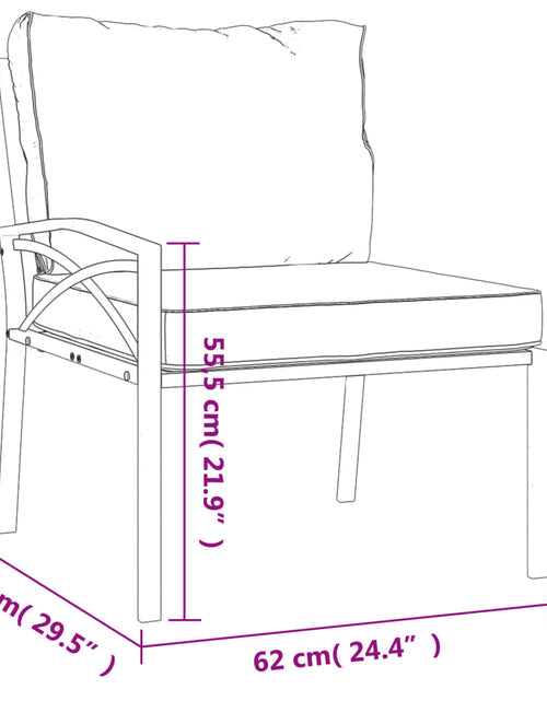 Загрузите изображение в средство просмотра галереи, Scaune de grădină cu perne nisipiu, 2 buc., 62x75x79 cm, oțel - Lando

