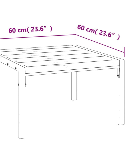 Загрузите изображение в средство просмотра галереи, Măsuță de cafea pentru grădină, negru, 60x60x35 cm, oțel - Lando
