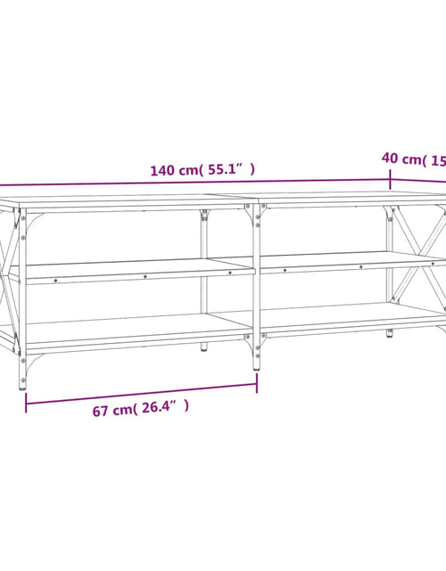 Загрузите изображение в средство просмотра галереи, Comodă TV, stejar sonoma, 140x40x50 cm, lemn prelucrat Lando - Lando

