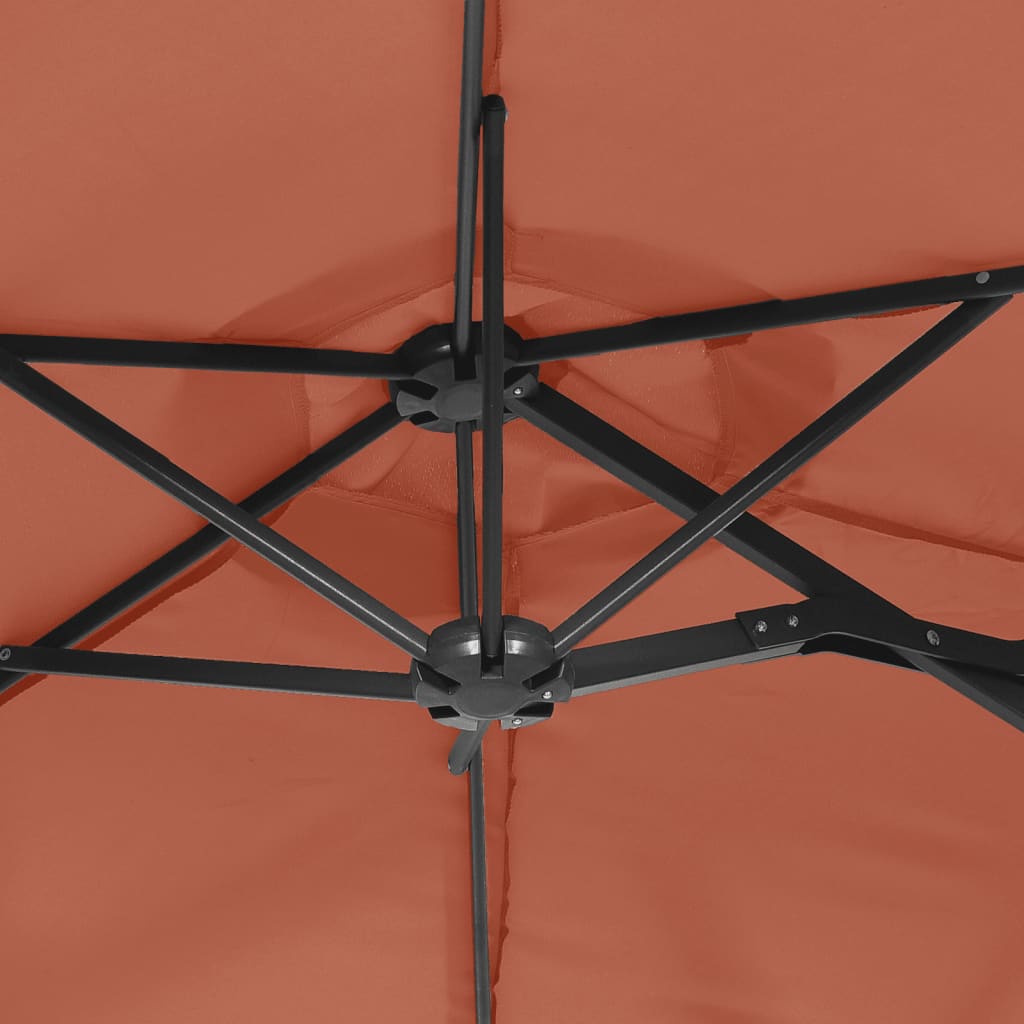 Umbrelă de soare cu două capete, cărămiziu, 316x240 cm Lando - Lando