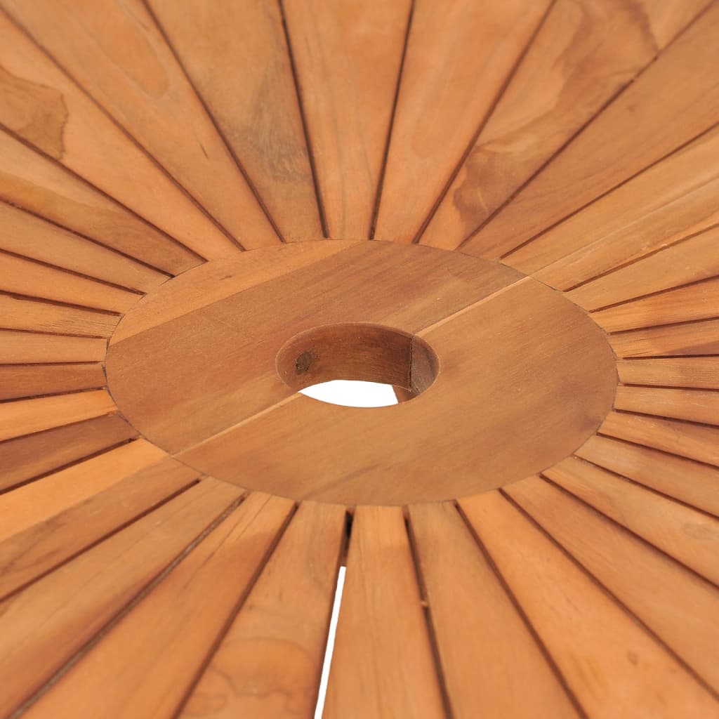 Masă de grădină pliabilă, Ø 85x75 cm, lemn masiv de tec - Lando