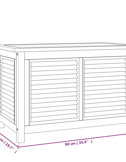 Încărcați imaginea în vizualizatorul Galerie, Ladă depozitare grădină cu geantă, 90x50x58 cm, lemn masiv tec - Lando
