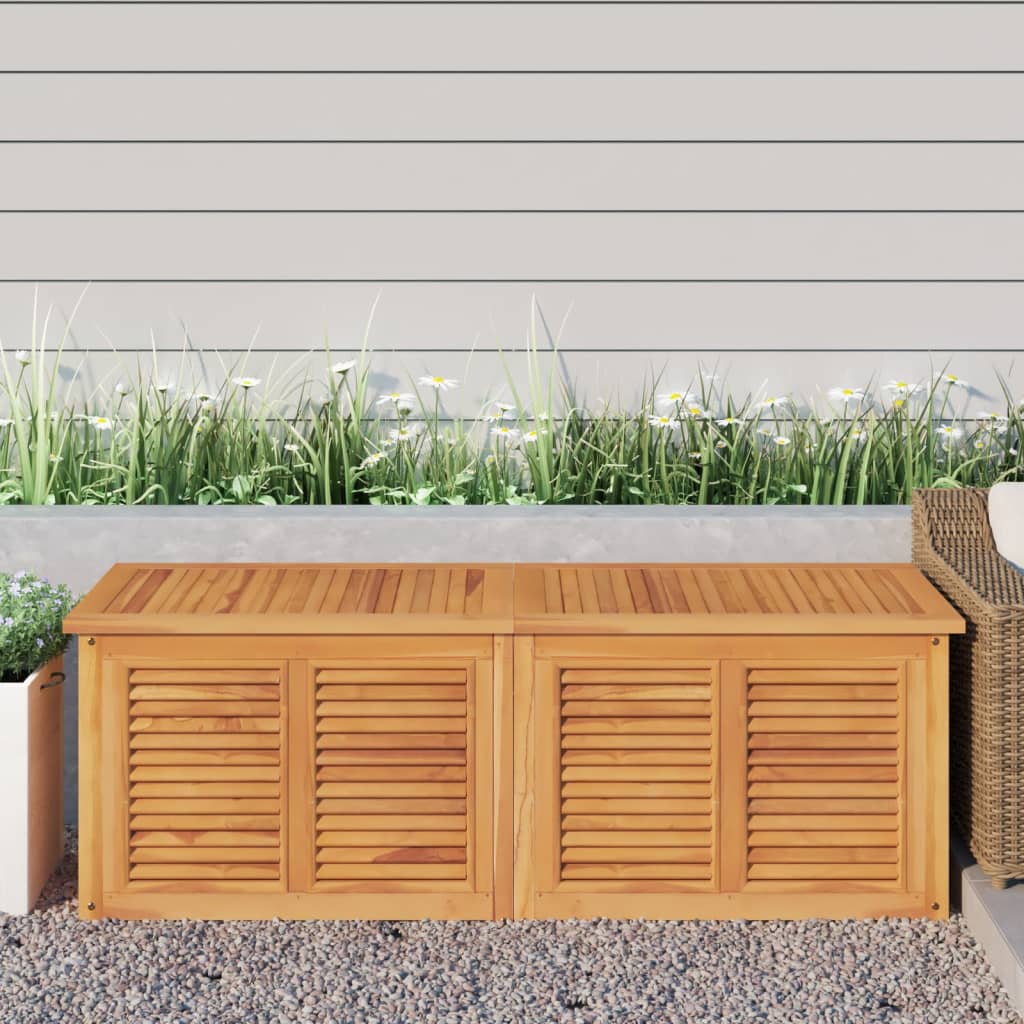 Ladă depozitare grădină cu geantă, 150x50x53 cm, lemn masiv tec - Lando
