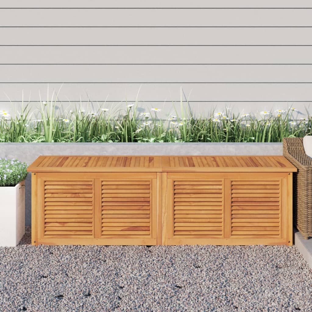 Ladă depozitare grădină cu geantă, 175x50x53 cm, lemn masiv tec - Lando