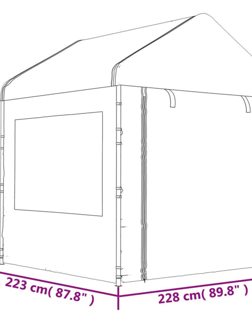 Загрузите изображение в средство просмотра галереи, Foișor cu acoperiș, alb, 15,61x2,28x2,69 m, polietilenă Lando - Lando
