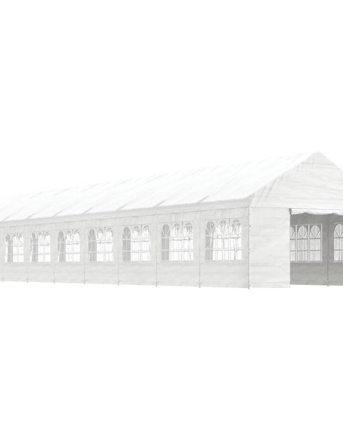 Încărcați imaginea în vizualizatorul Galerie, Foișor cu acoperiș, alb, 20,07x4,08x3,22 m, polietilenă Lando - Lando
