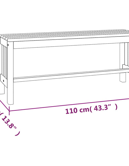 Încărcați imaginea în vizualizatorul Galerie, Bancă de grădină, 110 cm, lemn masiv de eucalipt - Lando
