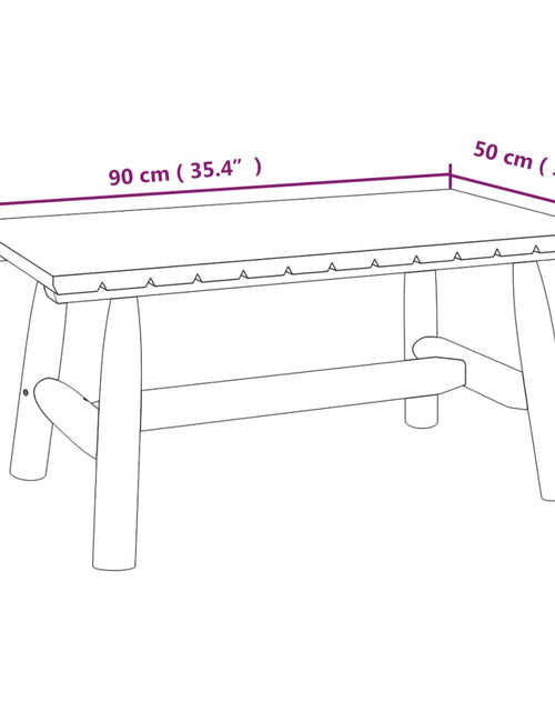 Încărcați imaginea în vizualizatorul Galerie, Măsuță de cafea, 90x50x41 cm, lemn masiv de molid - Lando
