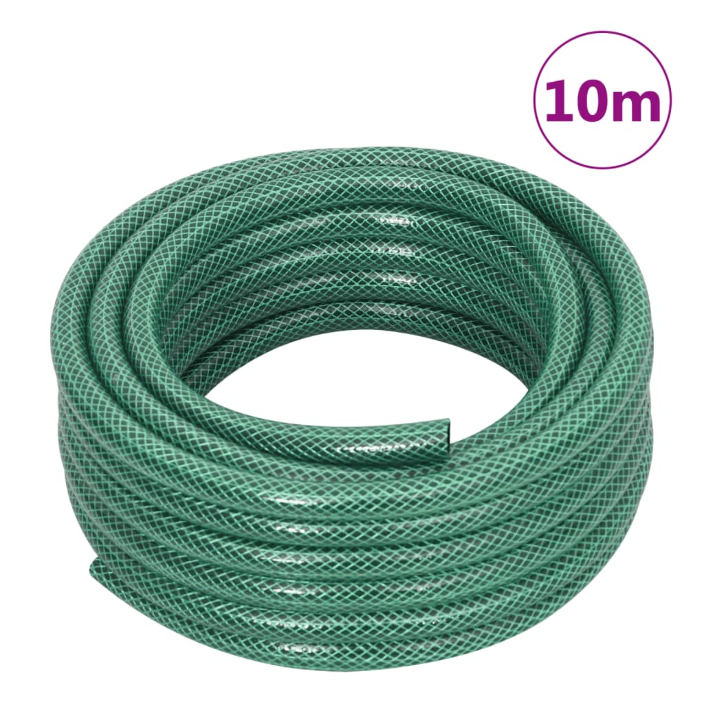 Furtun de grădină cu set de racorduri, verde, 0,6", 10 m, PVC - Lando