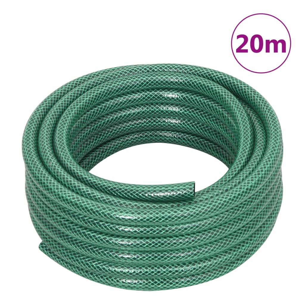 Furtun de grădină cu set de racorduri, verde, 0,6", 20 m, PVC - Lando