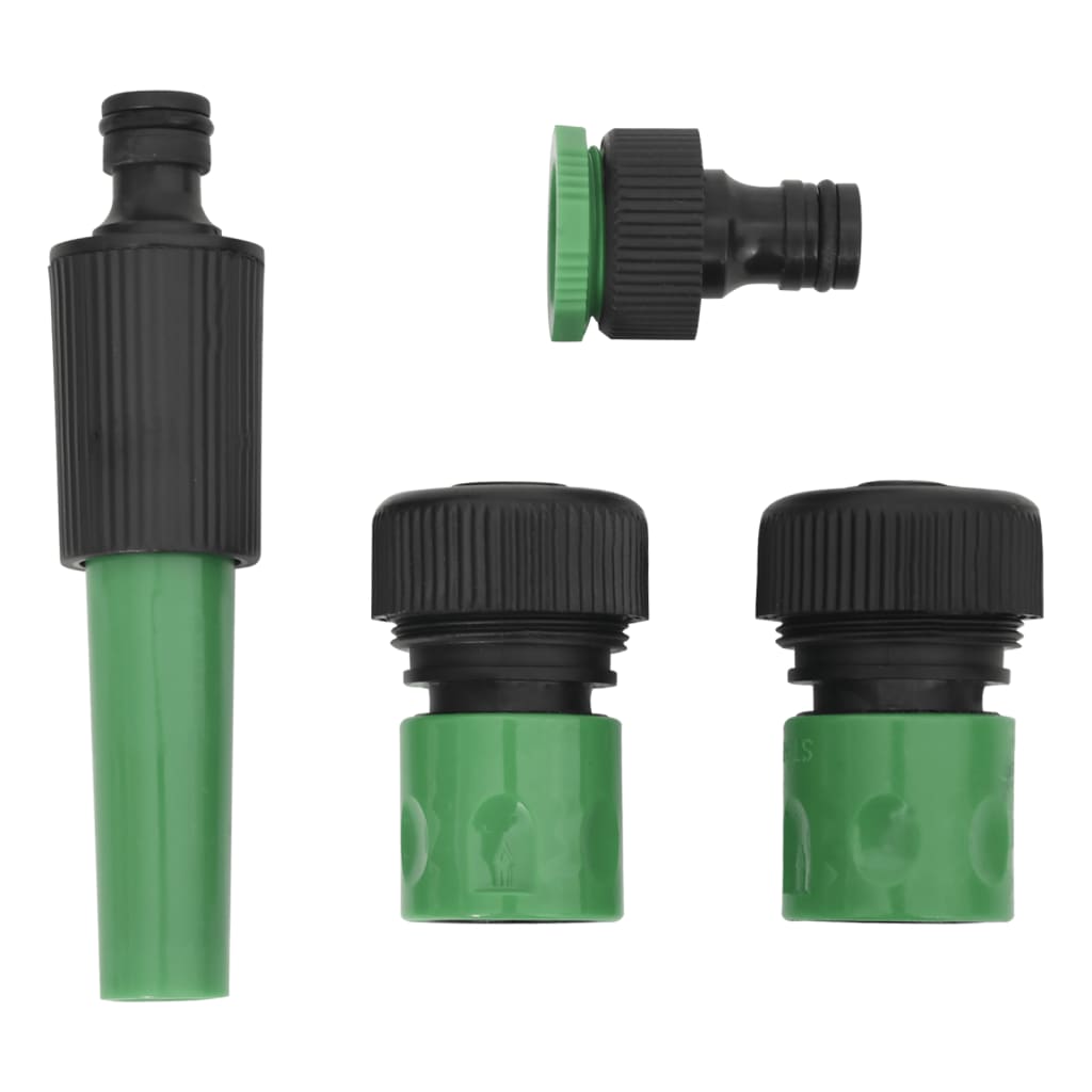 Furtun de grădină cu set de racorduri, verde, 0,6", 20 m, PVC - Lando