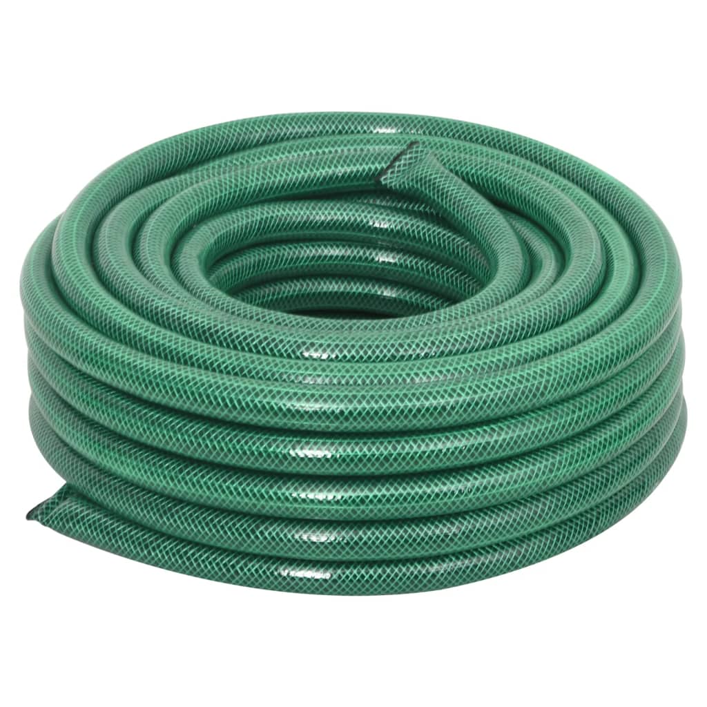 Furtun de grădină cu set de racorduri, verde, 50 m, PVC - Lando