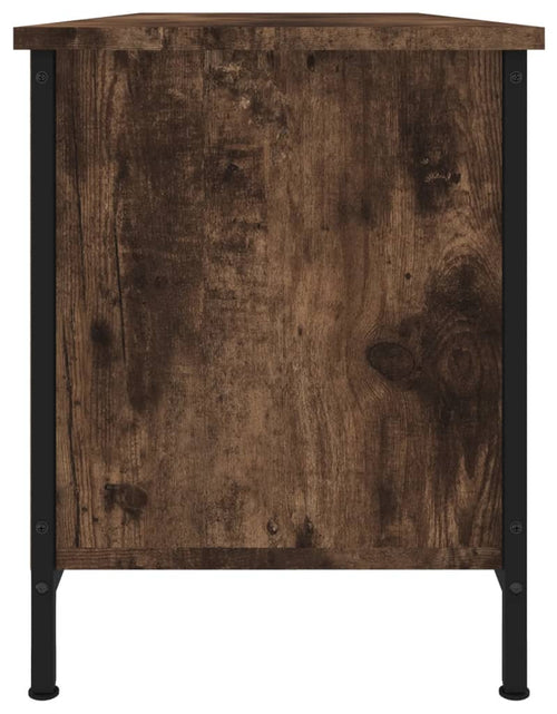 Încărcați imaginea în vizualizatorul Galerie, Comodă TV, stejar afumat, 102x35x45 cm, lemn prelucrat Lando - Lando

