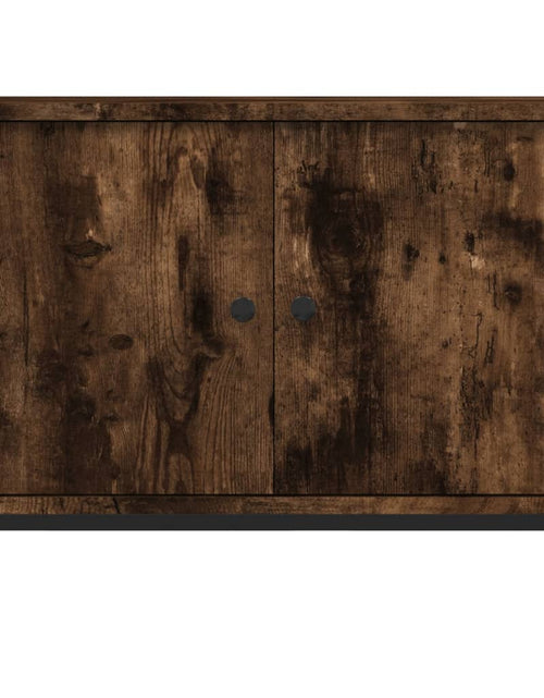 Încărcați imaginea în vizualizatorul Galerie, Comodă TV cu uși, stejar afumat, 60x35x45 cm, lemn prelucrat Lando - Lando
