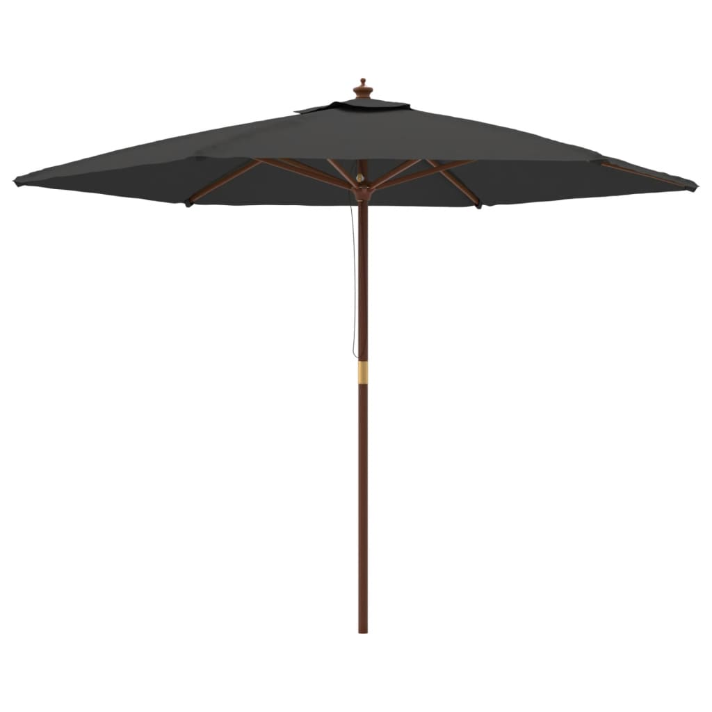 Umbrelă de soare de grădină stâlp din lemn, antracit, 299x240cm Lando - Lando