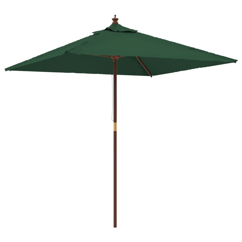 Umbrelă soare de grădină stâlp din lemn verde 198x198x231 cm Lando - Lando
