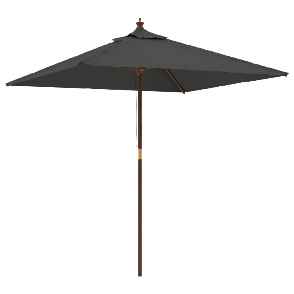 Umbrelă soare de grădină stâlp din lemn antracit 198x198x231 cm Lando - Lando