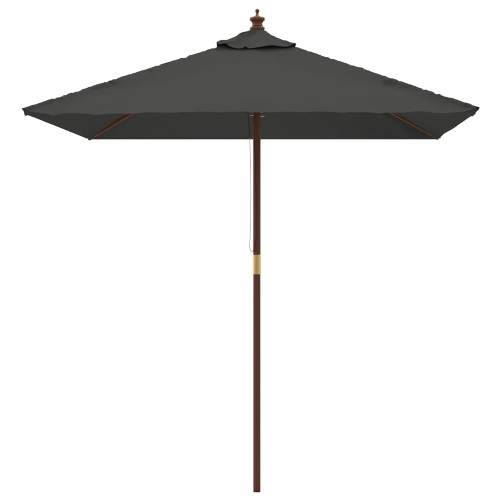 Umbrelă soare de grădină stâlp din lemn antracit 198x198x231 cm Lando - Lando