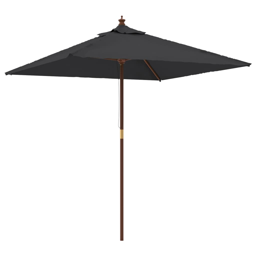 Umbrelă soare de grădină stâlp din lemn negru 198x198x231 cm Lando - Lando
