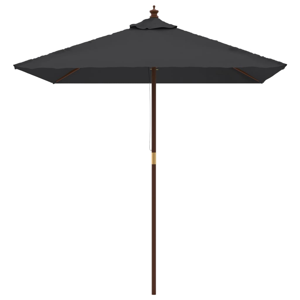 Umbrelă soare de grădină stâlp din lemn negru 198x198x231 cm Lando - Lando