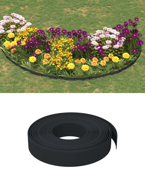 Загрузите изображение в средство просмотра галереи, Bordură de grădină, negru, 10 m 10 cm, polietilenă - Lando
