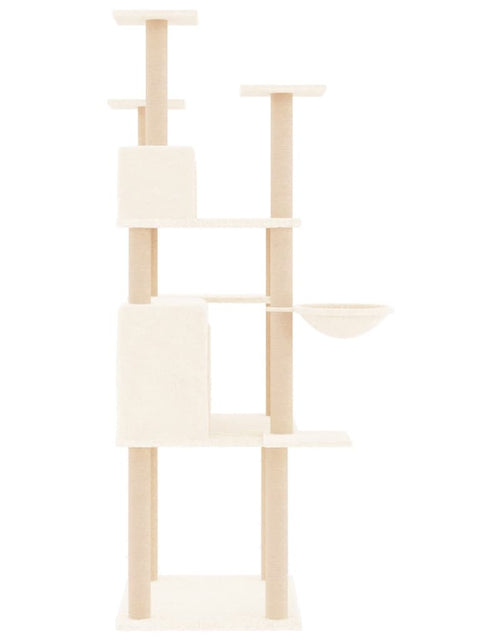 Încărcați imaginea în vizualizatorul Galerie, Ansamblu de pisici cu stâlpi din funie de sisal, crem, 166 cm Lando - Lando
