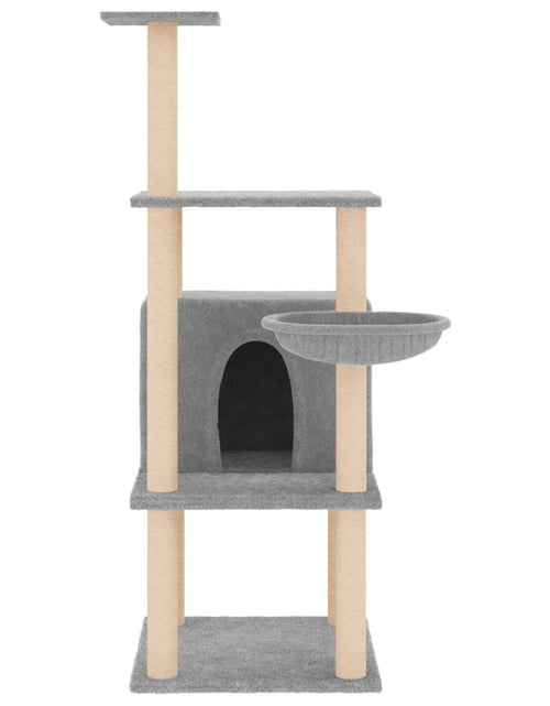 Încărcați imaginea în vizualizatorul Galerie, Ansamblu de pisici, stâlpi din funie sisal, gri deschis, 132 cm Lando - Lando
