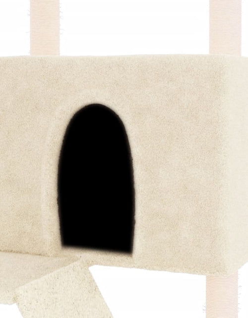 Загрузите изображение в средство просмотра галереи, Ansamblu de pisici cu stâlpi din funie de sisal, crem, 143 cm Lando - Lando
