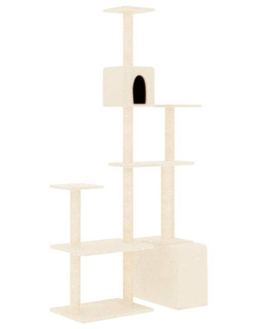 Загрузите изображение в средство просмотра галереи, Ansamblu de pisici cu stâlpi din funie de sisal, crem, 180 cm Lando - Lando

