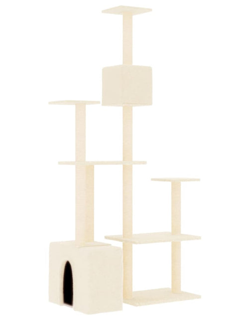 Загрузите изображение в средство просмотра галереи, Ansamblu de pisici cu stâlpi din funie de sisal, crem, 180 cm Lando - Lando
