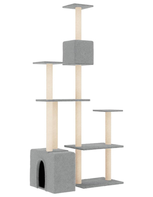 Încărcați imaginea în vizualizatorul Galerie, Ansamblu de pisici, stâlpi din funie sisal, gri deschis, 180 cm Lando - Lando
