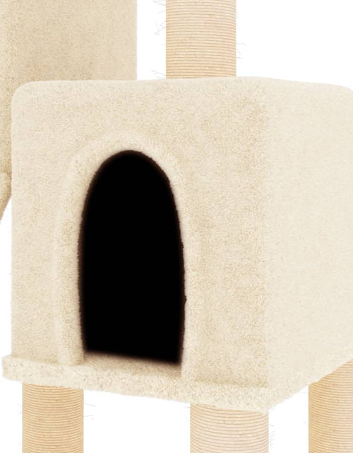 Загрузите изображение в средство просмотра галереи, Ansamblu de pisici cu stâlpi din funie de sisal, crem, 82 cm Lando - Lando
