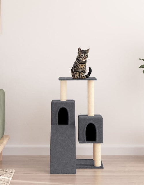 Încărcați imaginea în vizualizatorul Galerie, Ansamblu pisici cu stâlpi din funie sisal, gri închis, 82 cm Lando - Lando
