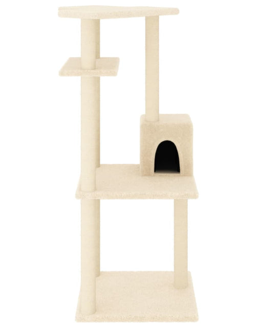 Încărcați imaginea în vizualizatorul Galerie, Ansamblu de pisici cu stâlpi din funie de sisal, crem, 123 cm Lando - Lando
