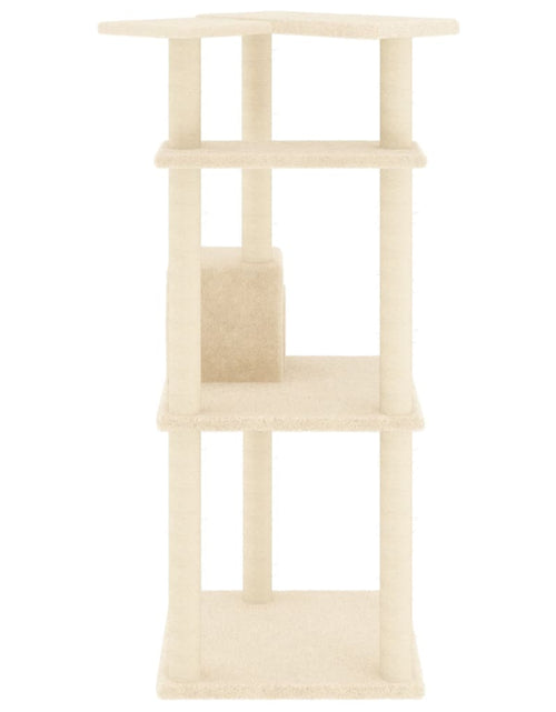 Încărcați imaginea în vizualizatorul Galerie, Ansamblu de pisici cu stâlpi din funie de sisal, crem, 123 cm Lando - Lando

