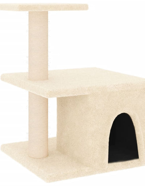 Încărcați imaginea în vizualizatorul Galerie, Ansamblu de pisici cu stâlpi din funie de sisal, crem, 48 cm Lando - Lando
