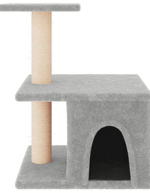 Încărcați imaginea în vizualizatorul Galerie, Ansamblu pisici cu stâlpi din funie sisal, gri deschis, 48 cm Lando - Lando
