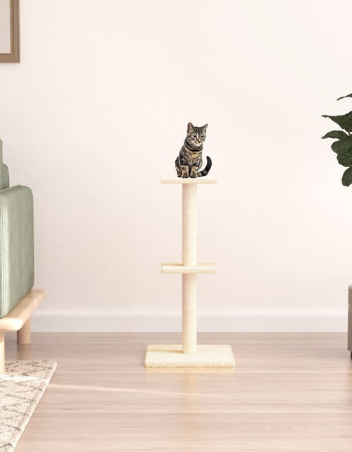 Загрузите изображение в средство просмотра галереи, Ansamblu de pisici cu stâlpi din funie de sisal, crem, 73 cm Lando - Lando
