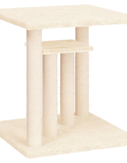 Încărcați imaginea în vizualizatorul Galerie, Stâlpi de zgâriat pentru pisici cu platforme, crem, 50 cm Lando - Lando
