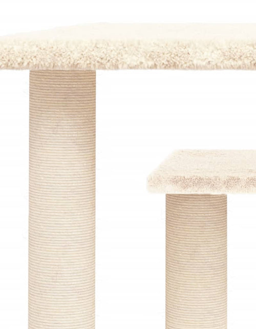 Încărcați imaginea în vizualizatorul Galerie, Stâlpi de zgâriat pentru pisici cu platforme, crem, 50 cm Lando - Lando
