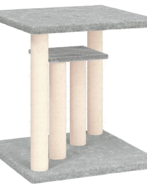 Încărcați imaginea în vizualizatorul Galerie, Stâlpi de zgâriat pentru pisici cu platforme, gri deschis 50 cm Lando - Lando
