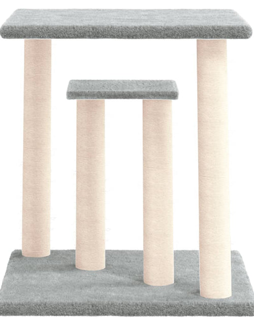 Încărcați imaginea în vizualizatorul Galerie, Stâlpi de zgâriat pentru pisici cu platforme, gri deschis 50 cm Lando - Lando
