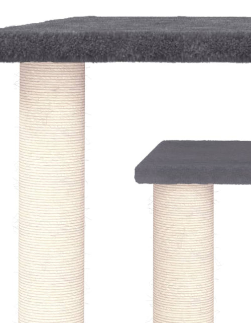 Încărcați imaginea în vizualizatorul Galerie, Stâlpi de zgâriat pentru pisici cu platforme, gri închis, 50 cm Lando - Lando
