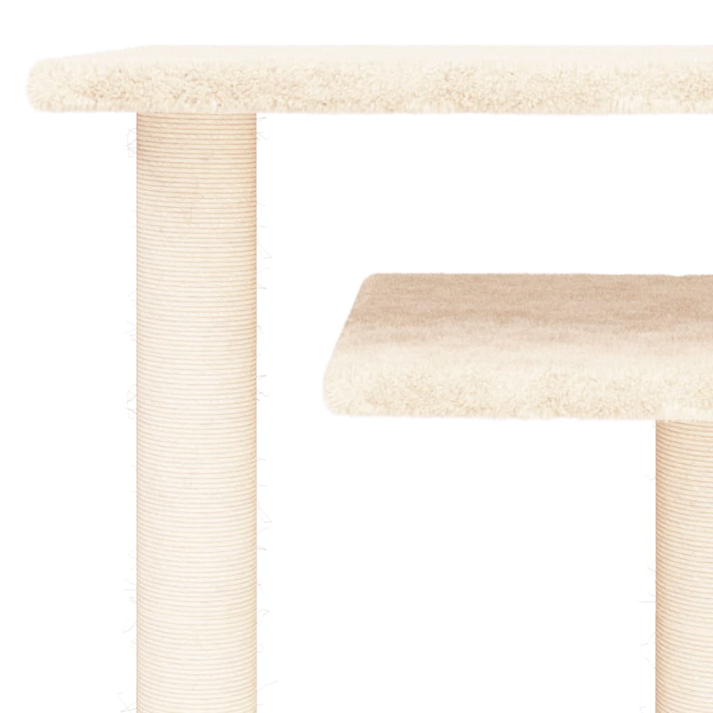 Stâlpi de zgâriat pentru pisici cu platforme, crem, 62,5 cm Lando - Lando