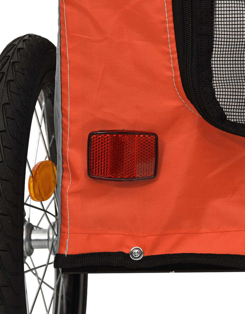 Încărcați imaginea în vizualizatorul Galerie, Remorcă de bicicletă animale portocaliu/gri, textil oxford/fier - Lando
