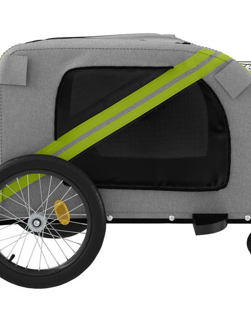 Загрузите изображение в средство просмотра галереи, Remorcă bicicletă animale companie verde/gri textil oxford/fier - Lando
