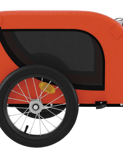Загрузите изображение в средство просмотра галереи, Remorcă de bicicletă câini portocaliu&amp;negru textil oxford&amp;fier Lando - Lando
